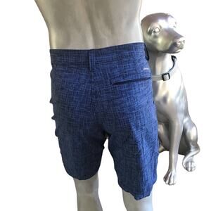 Eddie Bauer Blue Nylon Blend Hiking Shorts Zipped Pocket Men's Size 34